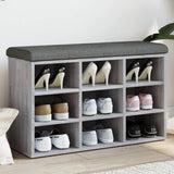 vidaXL Schoenenbank Wit 82x32x50 cm Bewerkt Hout