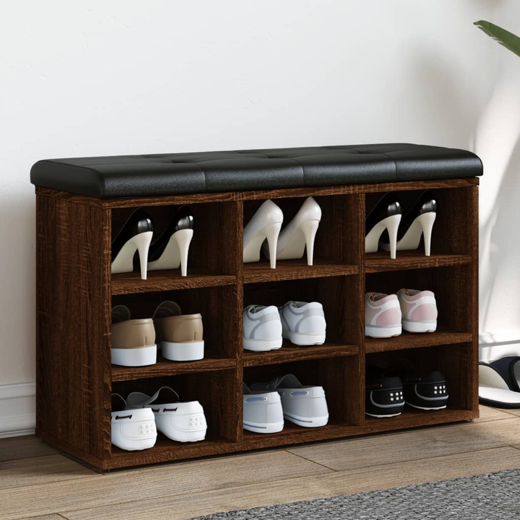 vidaXL Schoenenbank Wit 82x32x50 cm Bewerkt Hout