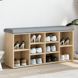 vidaXL Schoenenbank Wit 82x32x50 cm Bewerkt Hout