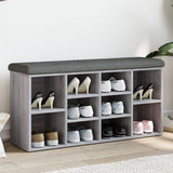 vidaXL Schoenenbank Wit 82x32x50 cm Bewerkt Hout