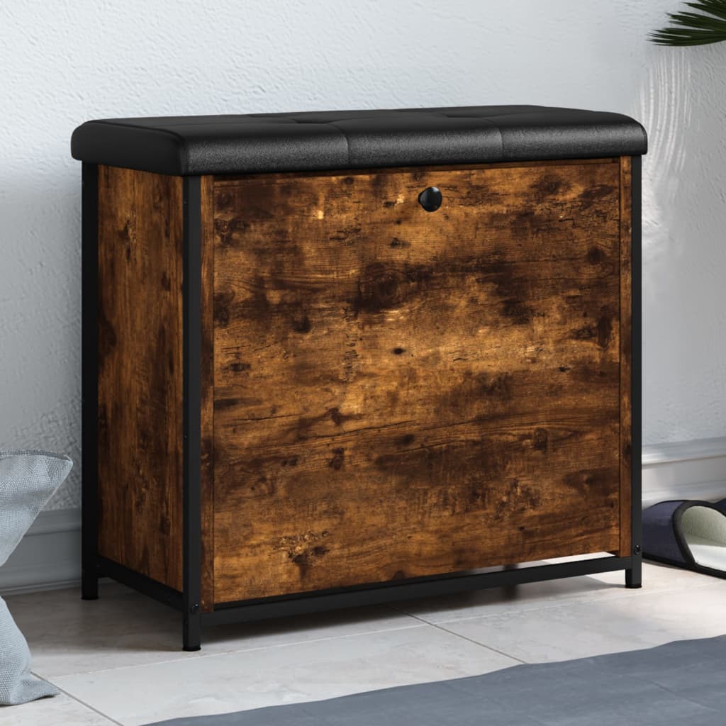 vidaXL Schoenenbankje met klaplade 62x32x56 cm zwart