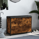 vidaXL Schoenenbankje met klaplade 62x32x56 cm zwart