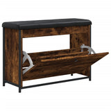 vidaXL Schoenenbankje met klaplade 62x32x56 cm zwart