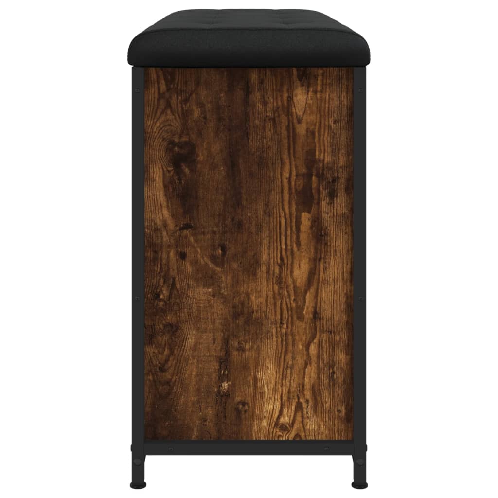 vidaXL Schoenenbankje met klaplade 62x32x56 cm zwart