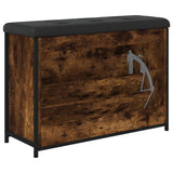 vidaXL Schoenenbankje met klaplade 62x32x56 cm zwart