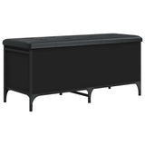 vidaXL Opbergbankje 82x42x45 cm bewerkt hout zwart