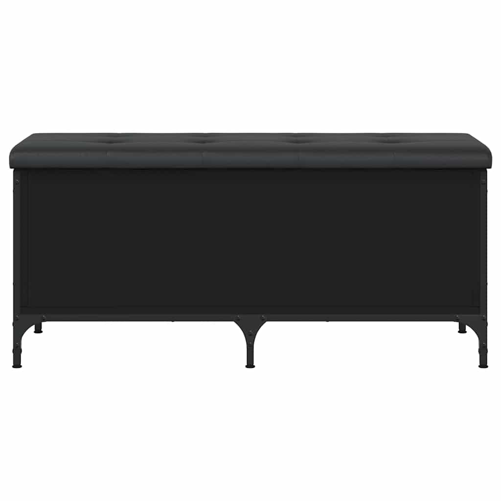 vidaXL Opbergbankje 82x42x45 cm bewerkt hout zwart