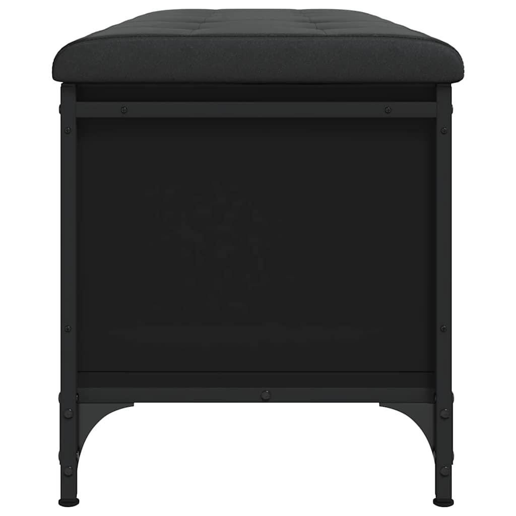 vidaXL Opbergbankje 82x42x45 cm bewerkt hout zwart