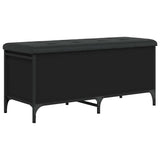 vidaXL Opbergbankje 82x42x45 cm bewerkt hout zwart