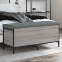 vidaXL Opbergbankje 82x42x45 cm bewerkt hout zwart