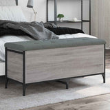 vidaXL Opbergbankje 82x42x45 cm bewerkt hout zwart