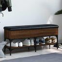 vidaXL Schoenenbank 82x32x45 cm bewerkt hout bruin eikenkleur