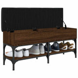 vidaXL Schoenenbank 82x32x45 cm bewerkt hout bruin eikenkleur