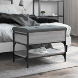 vidaXL Schoenenbank 42x42x45 cm bewerkt hout zwart
