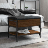 vidaXL Schoenenbank 42x42x45 cm bewerkt hout zwart