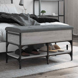 vidaXL Schoenenbank 42x42x45 cm bewerkt hout zwart
