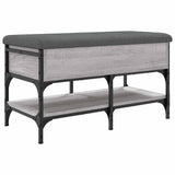 vidaXL Schoenenbank 42x42x45 cm bewerkt hout zwart