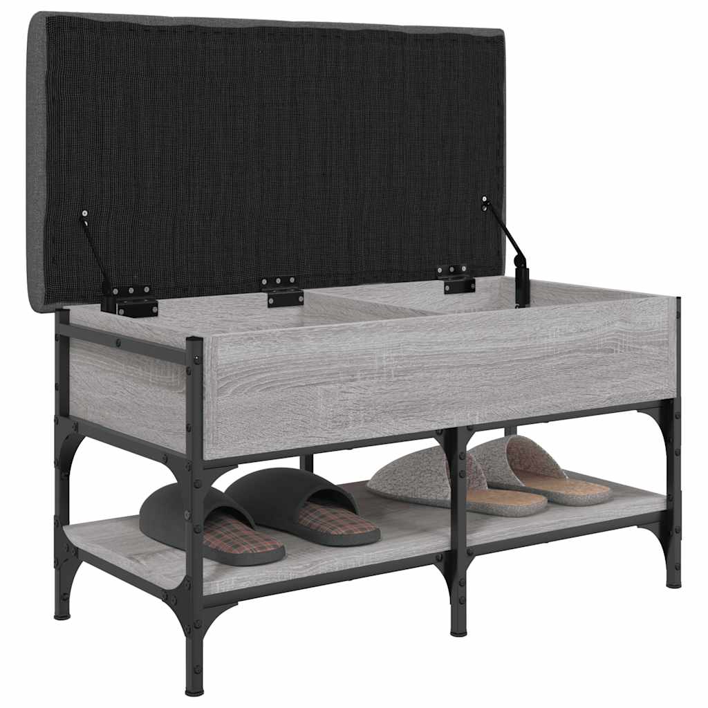 vidaXL Schoenenbank 42x42x45 cm bewerkt hout zwart