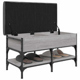 vidaXL Schoenenbank 42x42x45 cm bewerkt hout zwart