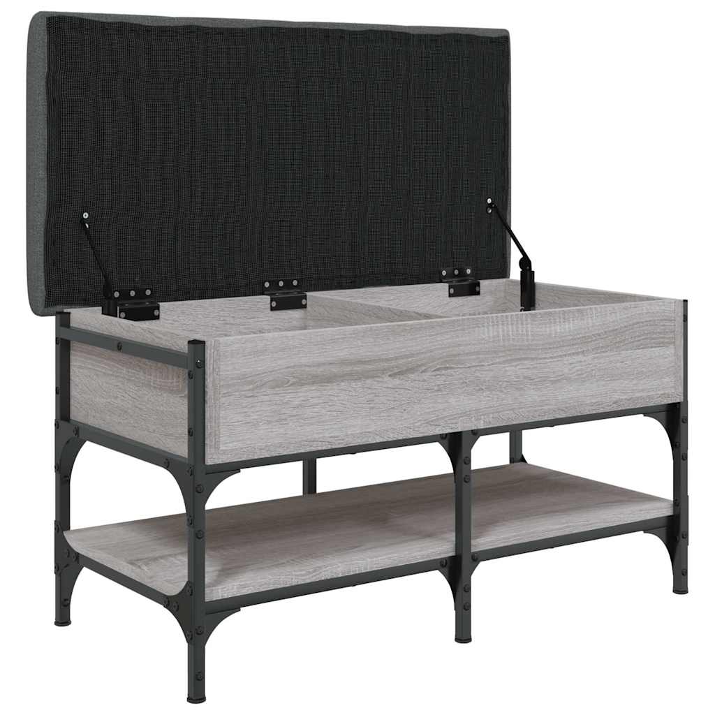 vidaXL Schoenenbank 42x42x45 cm bewerkt hout zwart