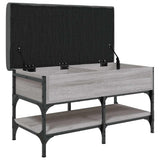 vidaXL Schoenenbank 42x42x45 cm bewerkt hout zwart