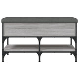 vidaXL Schoenenbank 42x42x45 cm bewerkt hout zwart