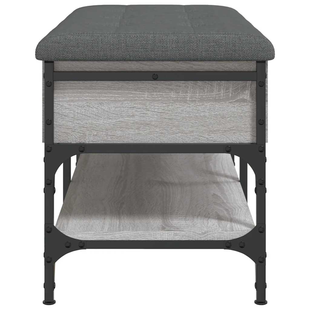 vidaXL Schoenenbank 42x42x45 cm bewerkt hout zwart