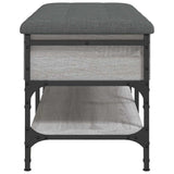 vidaXL Schoenenbank 42x42x45 cm bewerkt hout zwart
