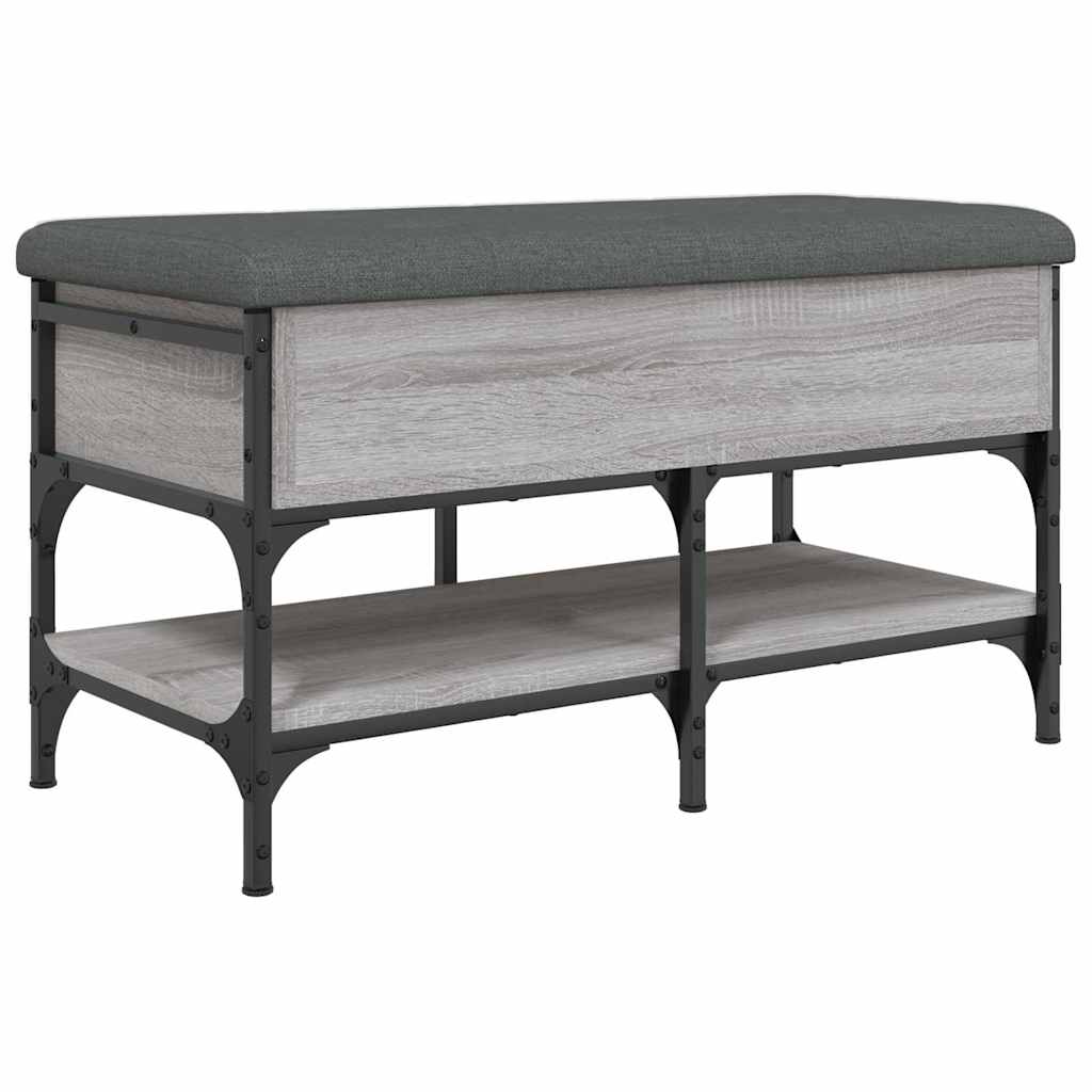 vidaXL Schoenenbank 42x42x45 cm bewerkt hout zwart