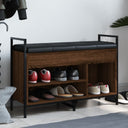 vidaXL Schoenenbankje 65,5x32x57,5 cm bewerkt hout zwart