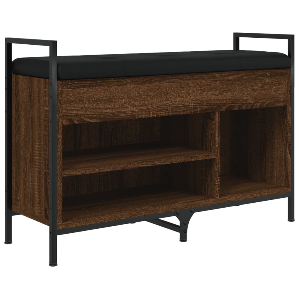 vidaXL Schoenenbankje 65,5x32x57,5 cm bewerkt hout zwart