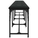 vidaXL Eetkamerbank 62x32x45 cm staal en stof lichtgrijs