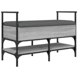 vidaXL Schoenenbank 85,5x42x57,5 cm bewerkt hout zwart