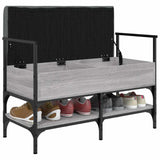 vidaXL Schoenenbank 85,5x42x57,5 cm bewerkt hout zwart