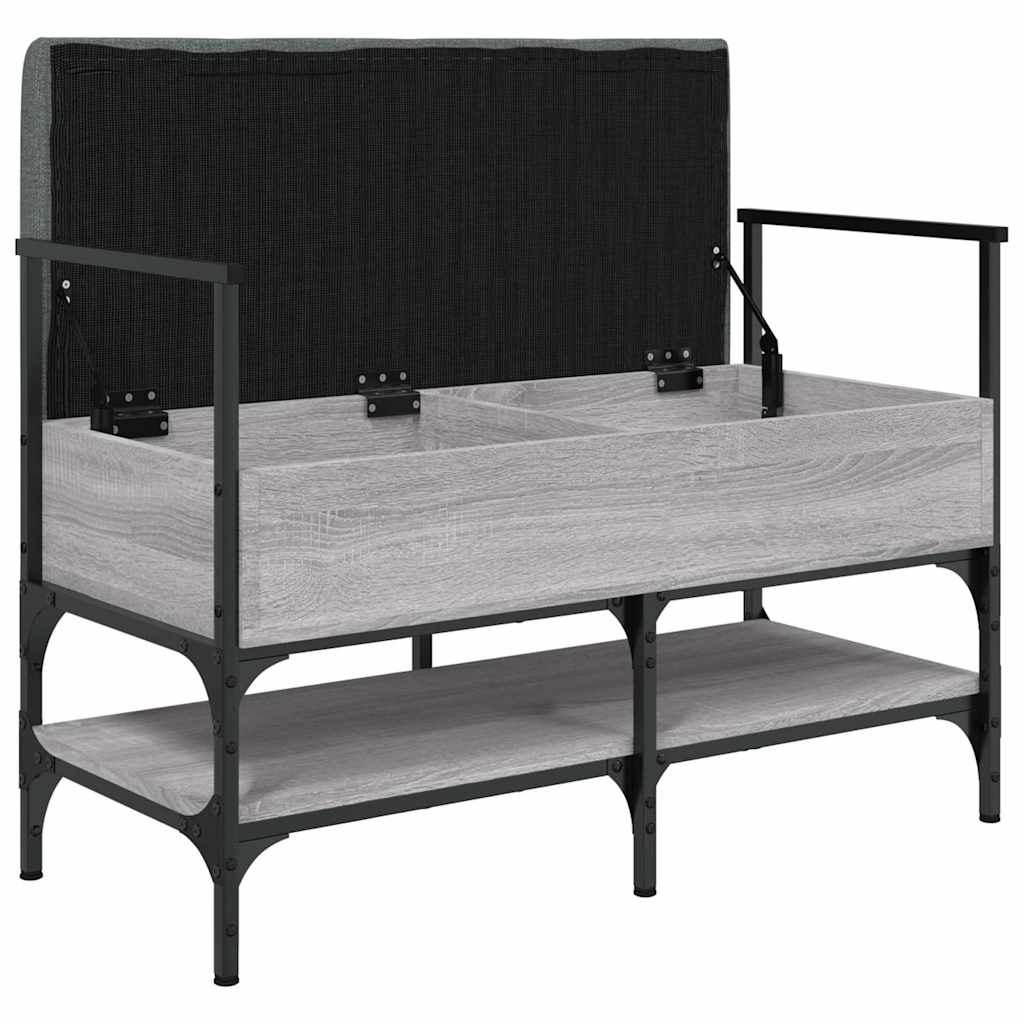 vidaXL Schoenenbank 85,5x42x57,5 cm bewerkt hout zwart
