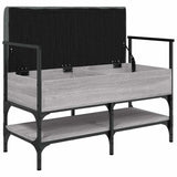 vidaXL Schoenenbank 85,5x42x57,5 cm bewerkt hout zwart