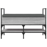 vidaXL Schoenenbank 85,5x42x57,5 cm bewerkt hout zwart