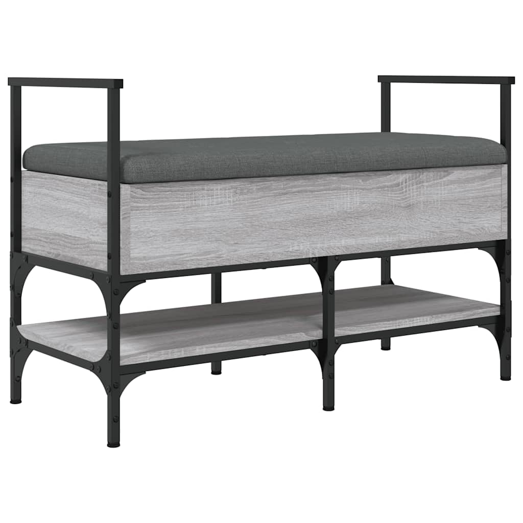 vidaXL Schoenenbank 85,5x42x57,5 cm bewerkt hout zwart
