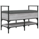 vidaXL Schoenenbank 85,5x42x57,5 cm bewerkt hout zwart