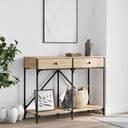 vidaXL Wandtafel 100x39x78,5 cm bewerkt hout zwart