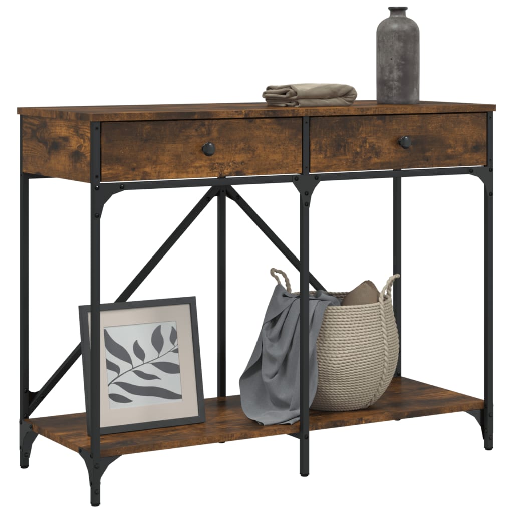 vidaXL Wandtafel 100x39x78,5 cm bewerkt hout zwart