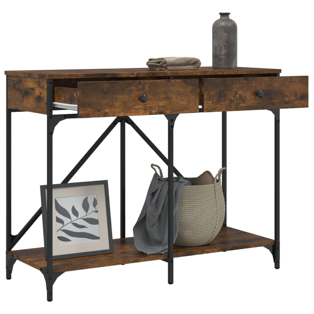 vidaXL Wandtafel 100x39x78,5 cm bewerkt hout zwart