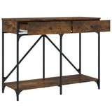 vidaXL Wandtafel 100x39x78,5 cm bewerkt hout zwart