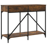 vidaXL Wandtafel 100x39x78,5 cm bewerkt hout zwart