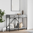 vidaXL Wandtafel 100x39x78,5 cm bewerkt hout zwart