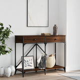 vidaXL Wandtafel 100x39x78,5 cm bewerkt hout zwart