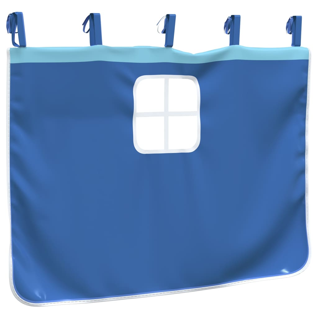 vidaXL Gordijnen voor hoogslaper met tunnel polyester wit en zwart