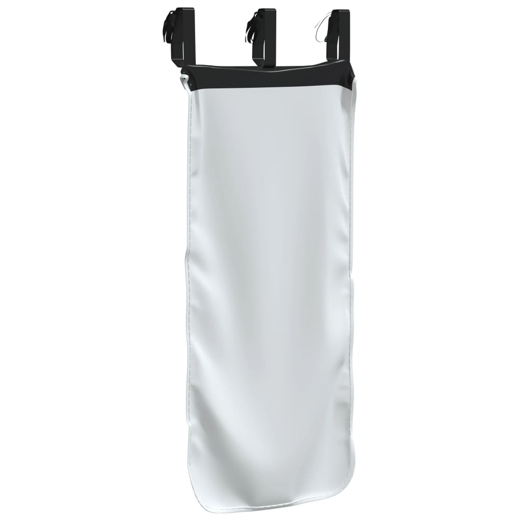 vidaXL Gordijnen voor hoogslaper met toren polyester wit en zwart