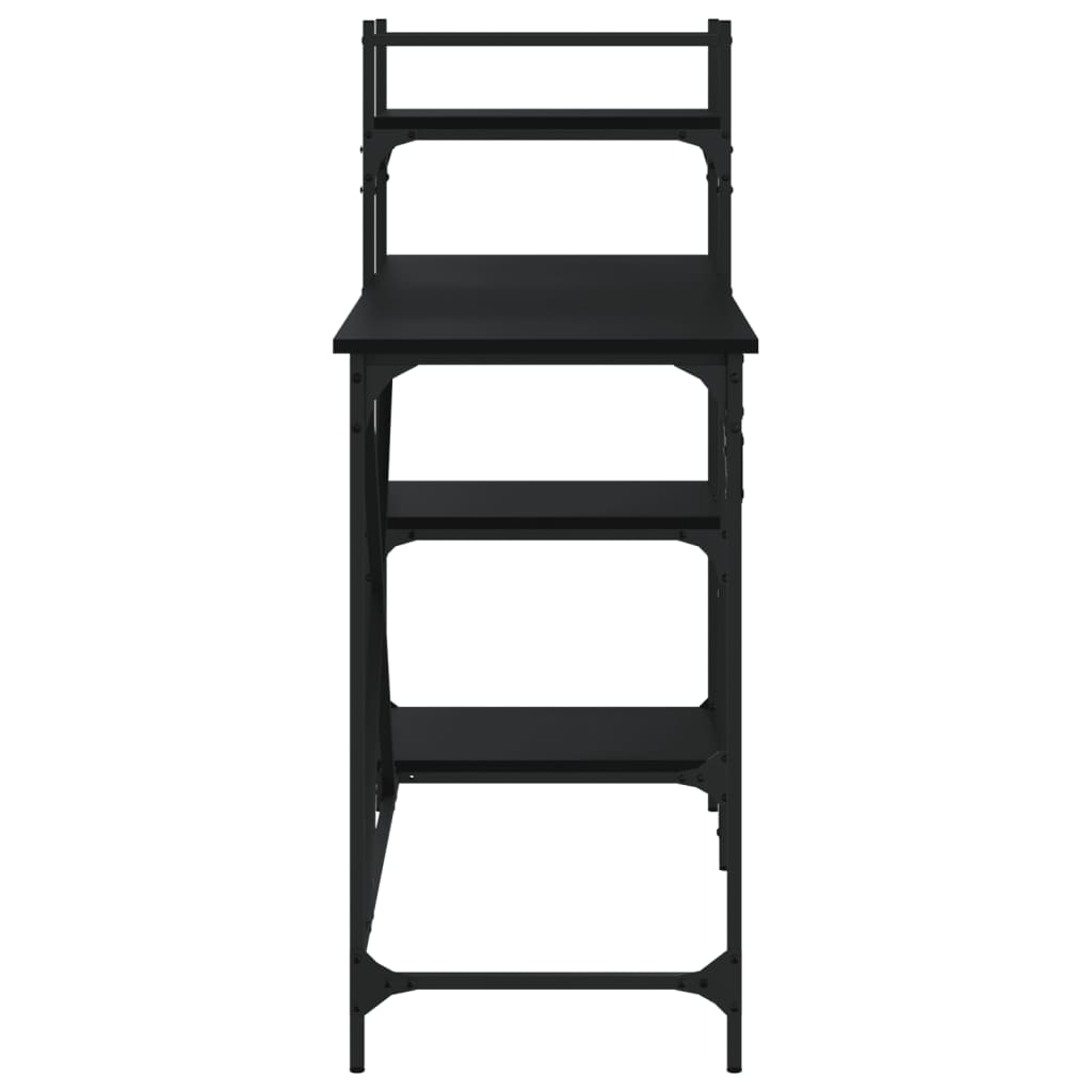 vidaXL Computer Desk with Shelves 120x47x109 cm Black
