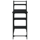 vidaXL Computer Desk with Shelves 120x47x109 cm Black
